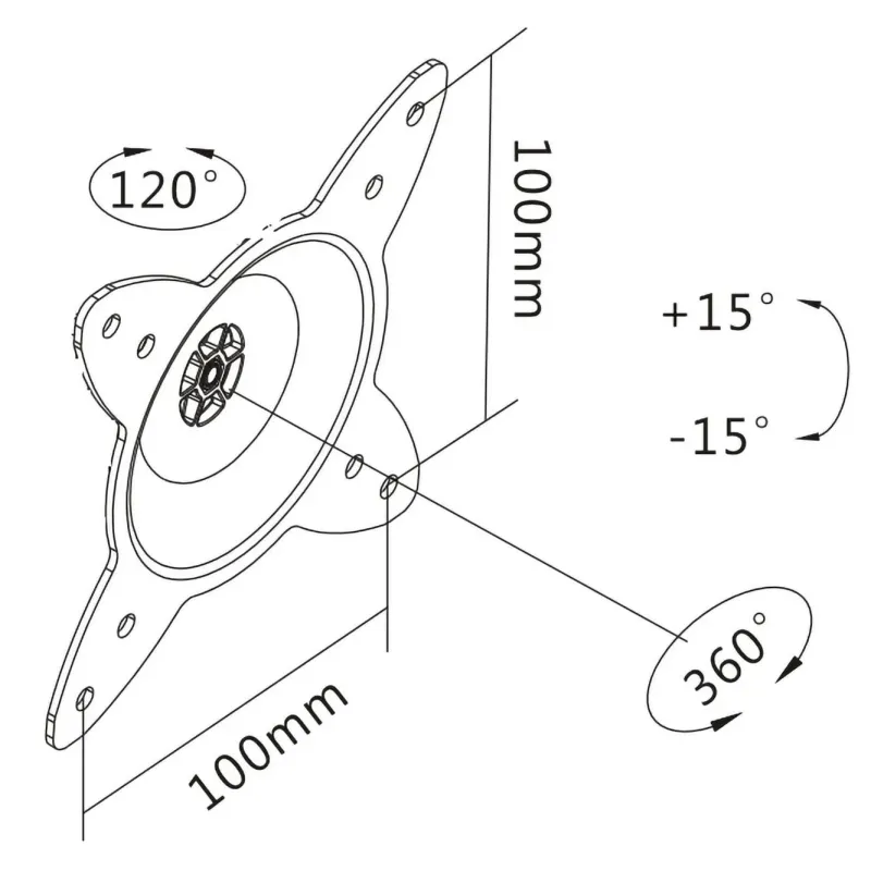 Uchwyt ścienny pojedynczy DIGITUS, 1xLCD, max. 27"... | PartsPC.pl