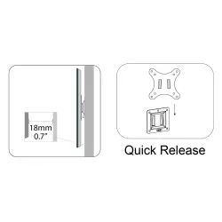 Uchwyt ścienny pojedynczy DIGITUS, 1xLCD, max. 27", max. | PartsPC.pl