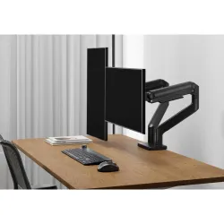 Ramię biurkowe podwójne DIGITUS z zaciskiem i sprężyną | PartsPC.pl