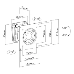 Uchwyt ścienny pojedynczy DIGITUS, 1xLCD, max. 27"max. | PartsPC.pl