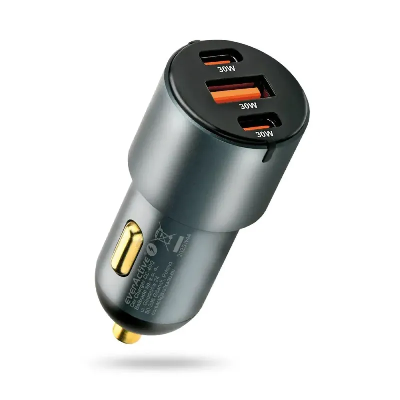 Ładowarka samochodowa everActive CC-40Q z gniazdem USB | PartsPC.pl