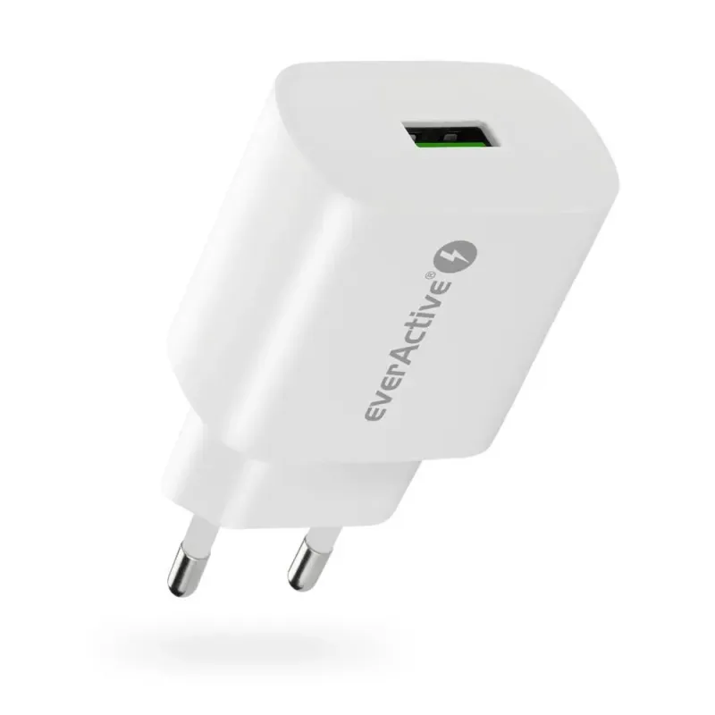 Ładowarka sieciowa everActive SC-250Q 1x USB QC3.0 18W | PartsPC.pl