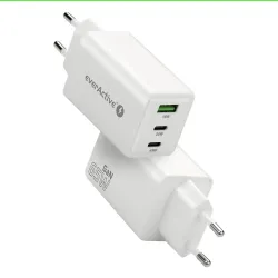 Ładowarka sieciowa everActive GaN SC-655Q 1x USB, 2x | PartsPC.pl