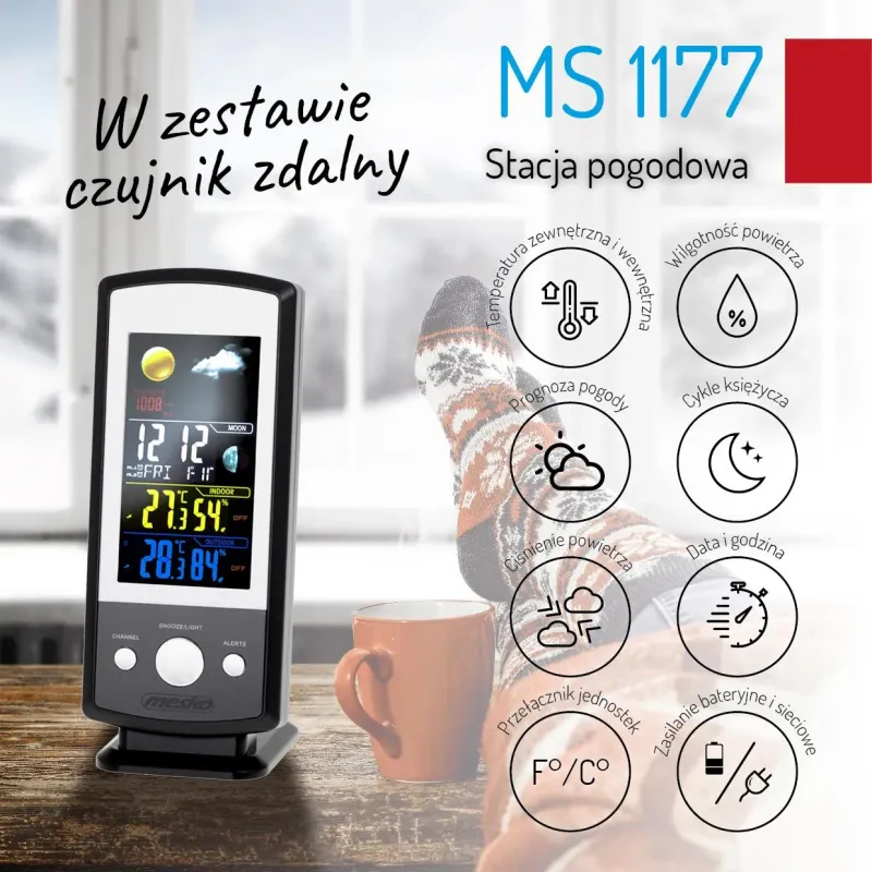 Stacja pogodowa MESKO MS 1177 | PartsPC.pl