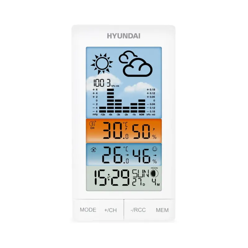 Stacja meteo Hyundai - WS2050 biała | PartsPC.pl
