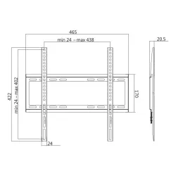 Uchwyt ścienny do telewizora LCD/LED LogiLink VESA 400... | PartsPC.pl