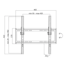 Uchwyt ścienny do telewizora LCD/LED LogiLink nachylenie | PartsPC.pl