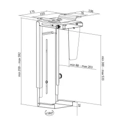 Uchwyt do montażu komputera LogiLink EO0005 regulowany, | PartsPC.pl