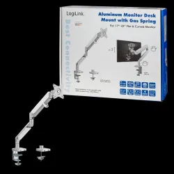 Uchwyt do monitora LCD/LED LogiLink aluminiowy, VESA | PartsPC.pl