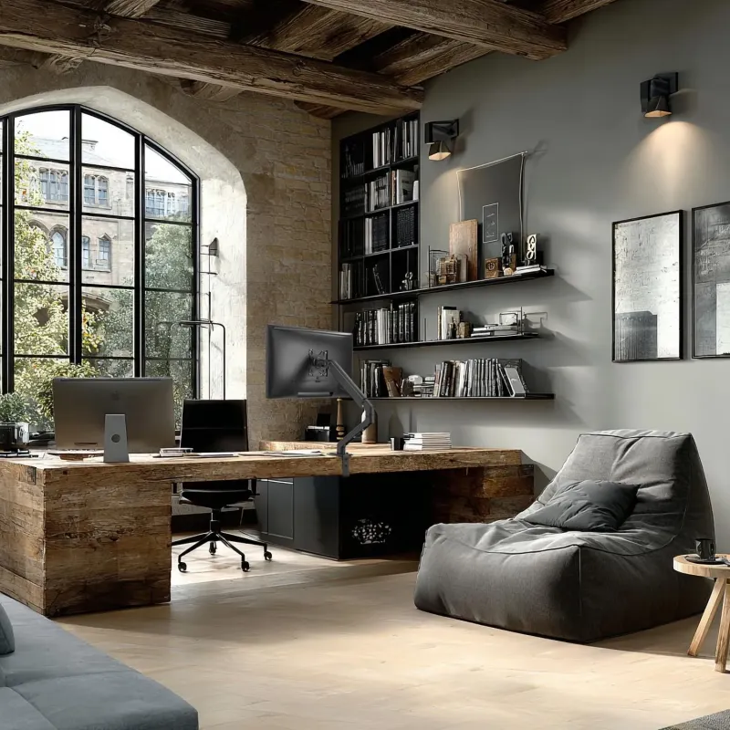 Uchwyt biurkowy do monitora Maclean MC-906, sprężyna... | PartsPC.pl