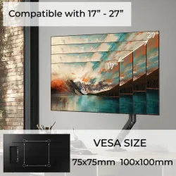 Uchwyt biurkowy do monitora Maclean MC-906, sprężyna... | PartsPC.pl