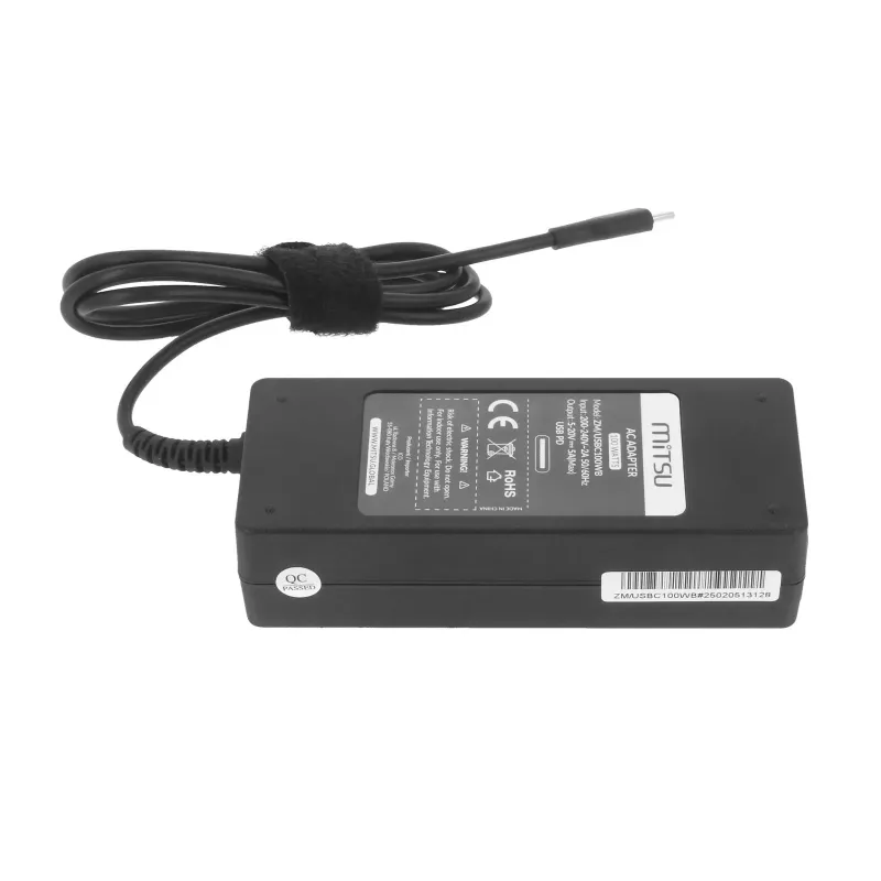 Zasilacz sieciowy Mitsu 100W USB-C, USBC, 5-20V, 3-5A | PartsPC.pl
