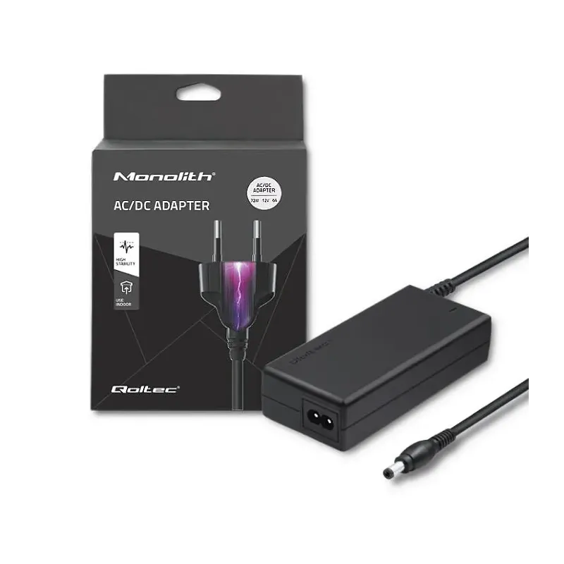 Zasilacz sieciowy Qoltec 72W 12V 6A 5.5*2.5 | PartsPC.pl