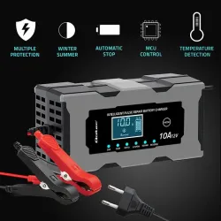 Ładowarka inteligentna Qoltec mikroprocesorowa 12V 10A | PartsPC.pl