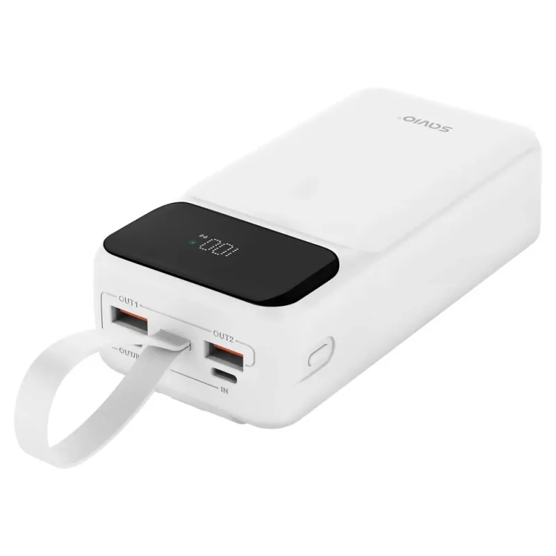 Powerbank Savio BA-11 30000mAh biały - Powerbanki | PartsPC.pl