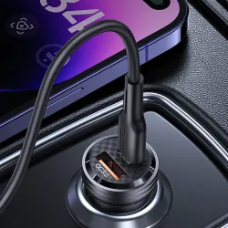 Ładowarka samochodowa Usams C35 45W USB-A + USB-C PD | PartsPC.pl