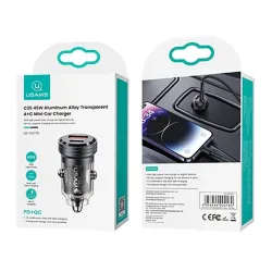 Ładowarka samochodowa Usams C35 45W USB-A + USB-C PD | PartsPC.pl