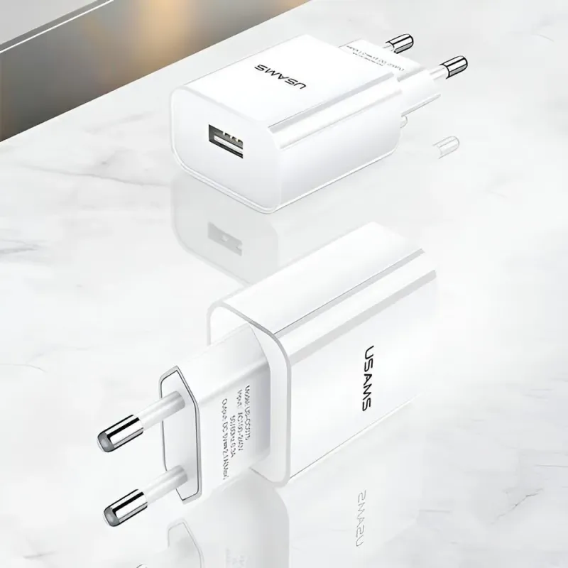 Ładowarka sieciowa Usams T18 2,1A 1xUSB- bez kabla - | PartsPC.pl