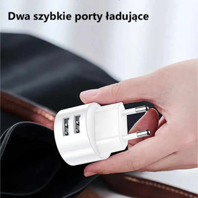 Ładowarka sieciowa Usams T20 2,1A 2xUSB+kabel USB-C - | PartsPC.pl
