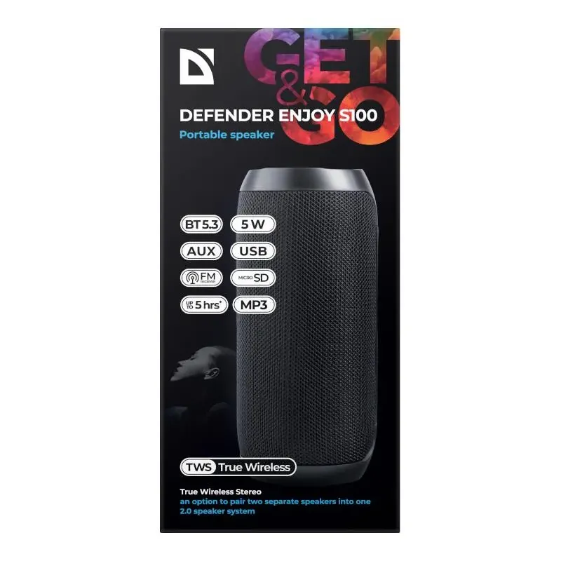 Głośnik Defender Enjoy S100 Bluetooth 5W | PartsPC.pl
