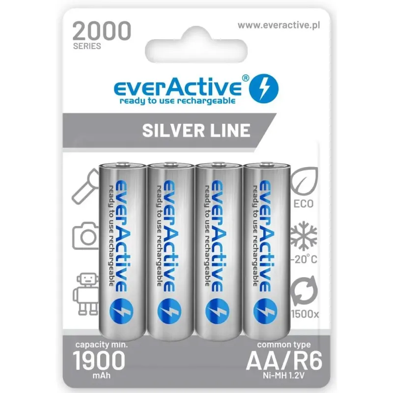 Akumulatorki AA/R6 everActive Silver Line 2000 mAh 4 | PartsPC.pl