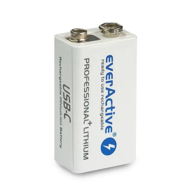 Akumulatorek everActive 6F22/9V Li-ion 550 mAh z USB TYP | PartsPC.pl