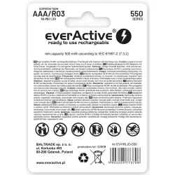 Akumulatorki AAA / R03 everActive Ni-MH 550 mAh ready to | PartsPC.pl