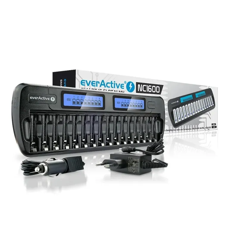 Ładowarka akumulatorków Ni-MH EverActive NC-1600 | PartsPC.pl