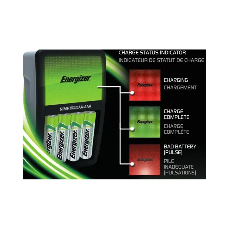 Ładowarka akumulatorków Ni-MH Energizer Maxi + 4 x R6/AA | PartsPC.pl