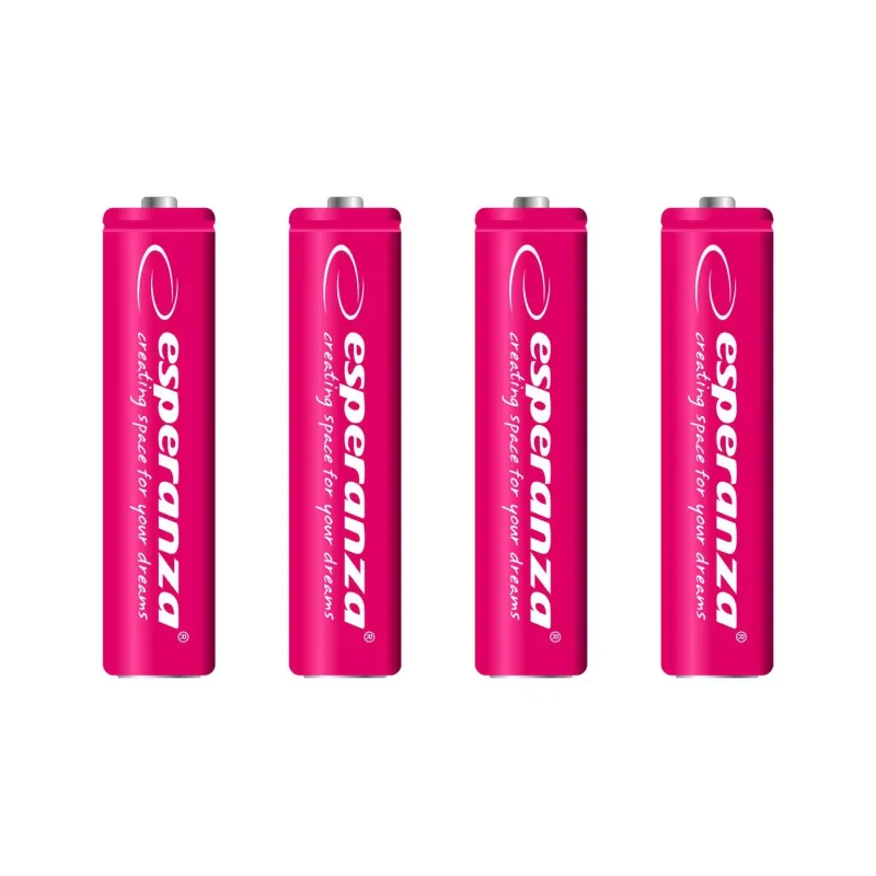 Akumulatorki AAA Esperanza 1000mAh 4szt. czerwone | PartsPC.pl