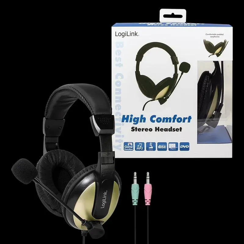 Słuchawki z mikrofonem LogiLink HS0011A multimedia, | PartsPC.pl