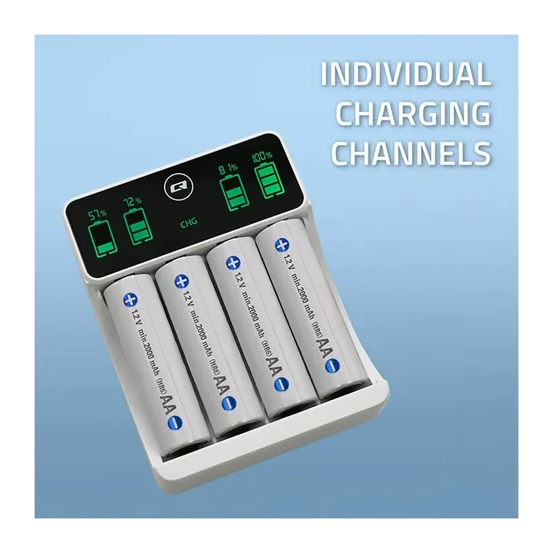 Ładowarka Qoltec do akumulatorków Ni-MH typu R03 AAA R6 | PartsPC.pl