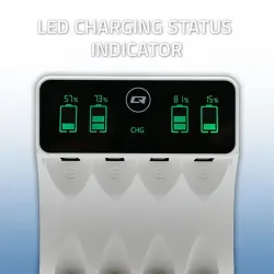 Ładowarka Qoltec do akumulatorków Ni-MH typu R03 AAA R6 | PartsPC.pl