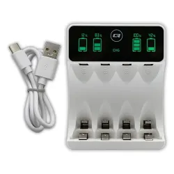 Ładowarka Qoltec do akumulatorków Ni-MH typu R03 AAA R6 | PartsPC.pl