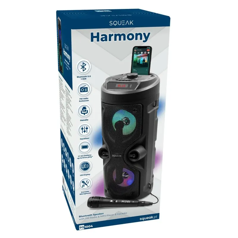 Głośnik karaoke SQUEAK Harmony Bluetooth 5.0 | PartsPC.pl