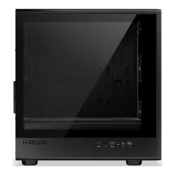 Obudowa KRUX Helio M-ATX, z oknem, bez zasilacza, czarna | PartsPC.pl