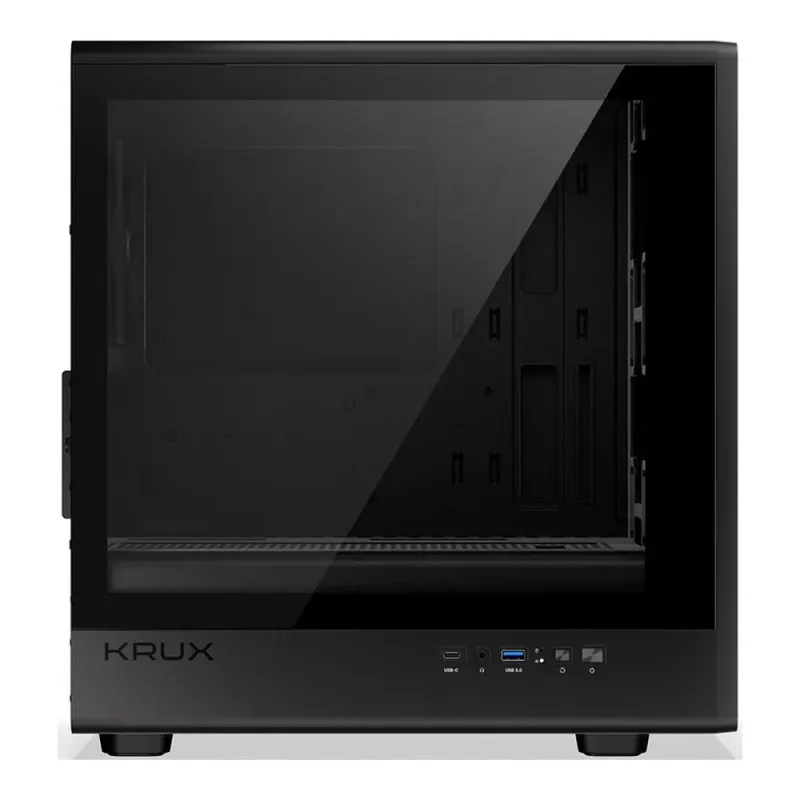 Obudowa KRUX Helio M-ATX, z oknem, bez zasilacza, czarna | PartsPC.pl