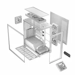 Obudowa Modecom Volcano Stellar ARGB MIDI 8F, biała | PartsPC.pl