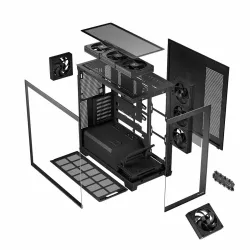 Obudowa Modecom Volcano Stellar ARGB MIDI 8F, czarna | PartsPC.pl