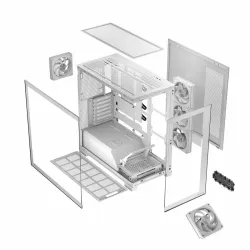 Obudowa Modecom Volcano Stellar ARGB MIDI 5F, biała | PartsPC.pl