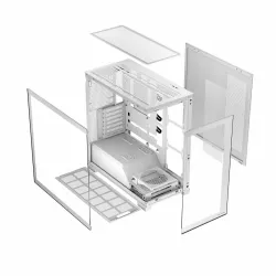 Obudowa Modecom Volcano Stellar ARGB MIDI NF, biała | PartsPC.pl