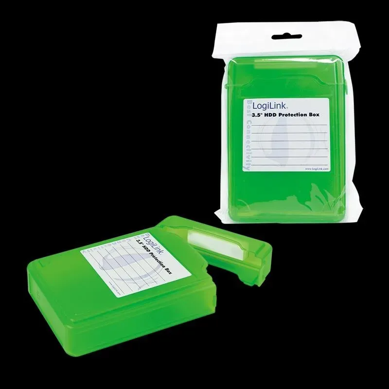 Pudełko ochronne na HDD LogiLink UA0133 3,5" zielone | PartsPC.pl