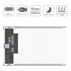 Obudowa na dysk Unitek S1103A USB 3.1 HDD/SSD SATA 6G | PartsPC.pl