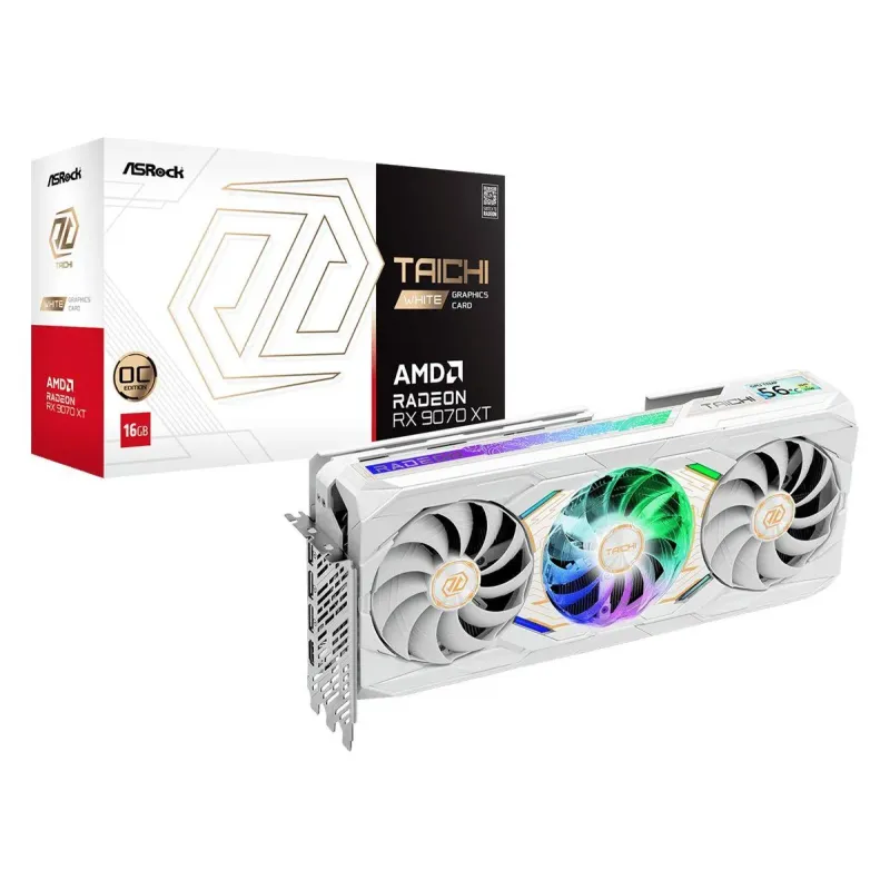 Karta VGA ASRock Radeon RX 9070 XT Taichi White 16GB OC | PartsPC.pl