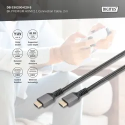 Kabel HDMI 2.1 DIGITUS PREMIUM połączeniowy Ultra | PartsPC.pl