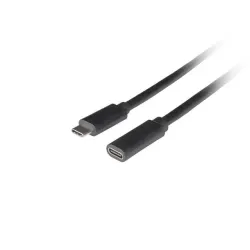 Przedłużacz Lanberg USB-C M/F 3.1 0,5m czarny | PartsPC.pl