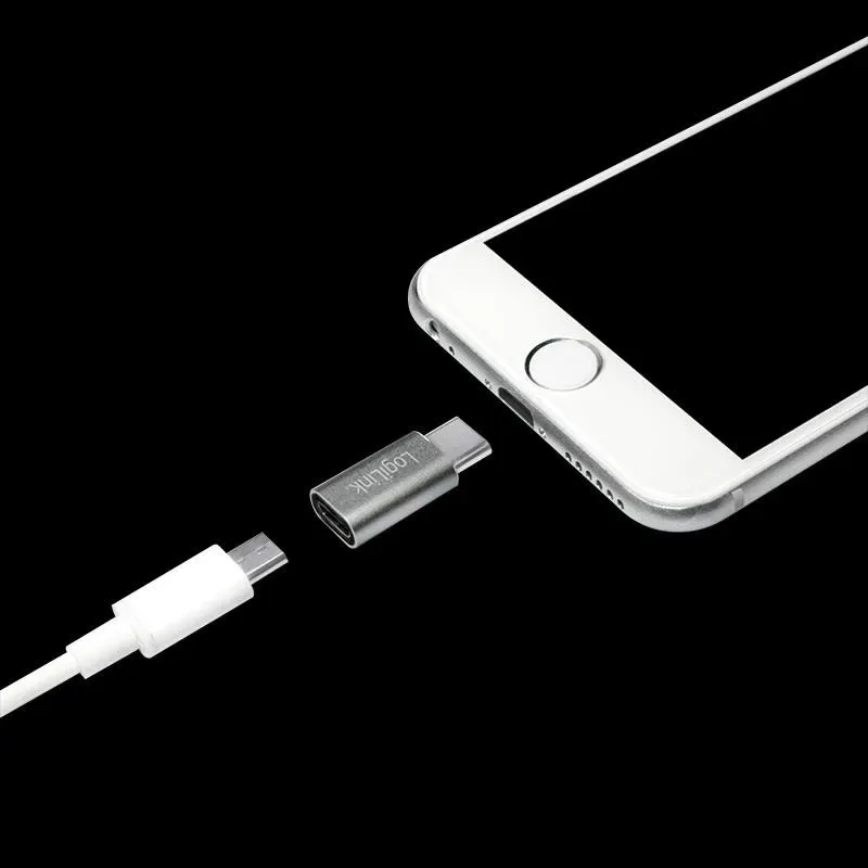 Adapter LogiLink AU0041 USB-C na Micro USB srebrny | PartsPC.pl