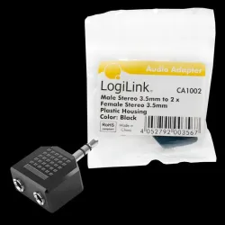 Adapter audio stereo LogiLink CA1002 3,5mm jack (M) 2x | PartsPC.pl