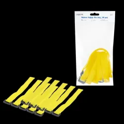 Organizer kabli LogiLink KAB0015 rzep, żółty | PartsPC.pl