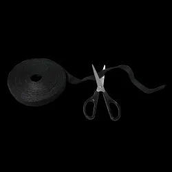 Organizer kabli LogiLink KAB0055 taśma 10m rolka czarna | PartsPC.pl